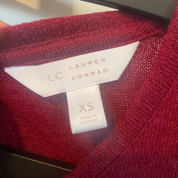 LC Lauren Conrad dressy garnet sweater with sparkle - Picture 3 of 4